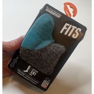 NWT FITS Medium Ski OTC Socks Size Small Women’s Gray Blue
